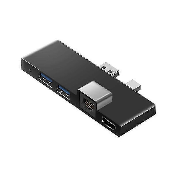 Kompatibel med Surface Pro 4 5 6 Dockningsstation Hub med 4K -Kompatibel TF-kortläsare Gigabit Ethernet 2 USB