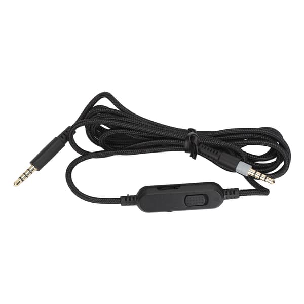 Hovedetelefonkabel 3,5 mm stik udskiftning headsetledning med inline lydløs volumenkontrol til HyperX Cloud Mix til G633 G933
