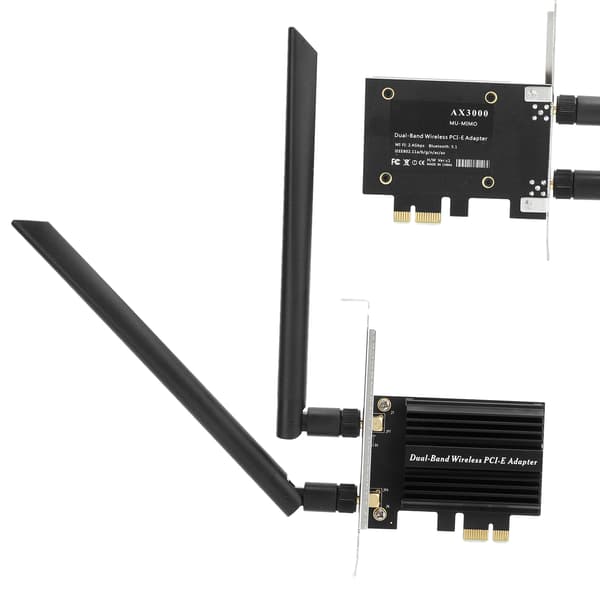 Netværkskort Desktop Dual Band Adapter med 8DB Antenneforlængerkabel AX3000 PCI-E