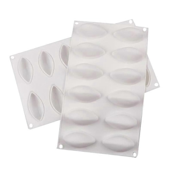 Silikone Kage Fondant Form - 12 Hulrum Quenelle Formet Mousse Kageværktøj