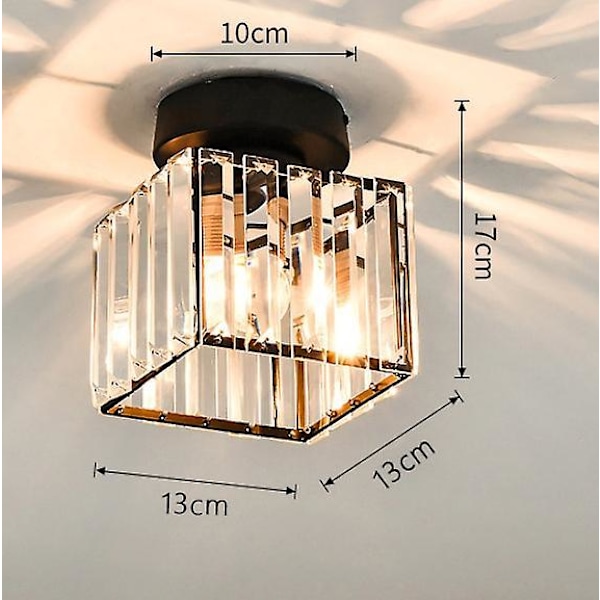Modern minimalistisk kristall nordisk svart sovrum taklampa