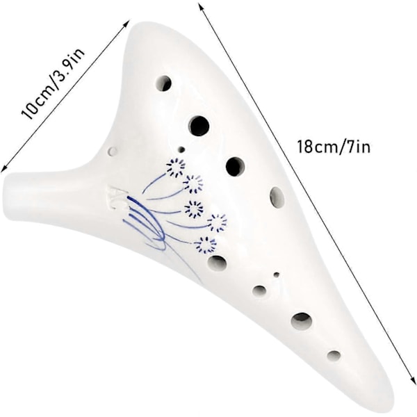 2025 Ny Ocarina 12 Hull Alto C Keramisk Ocarina Ocarinaer Perfekt Instrument for Nybegynnere, Profesjonelle