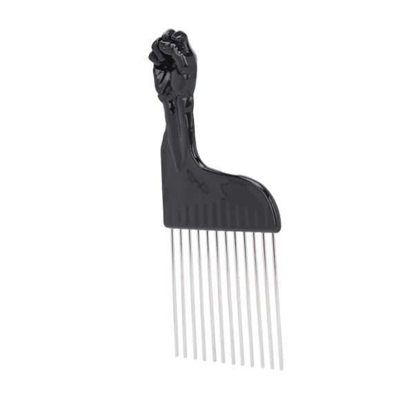 Salon Metal Pick Comb Bærbar Detangle Styling Kam til langt tykt krøllet hår