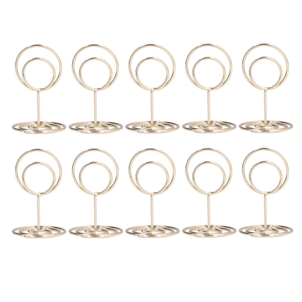 10 stk bordnummerholder Praktisk Praktisk Rund base Pålitelig Holdbar Stabil Elegant Stil Hjemmedekorasjon Gull
