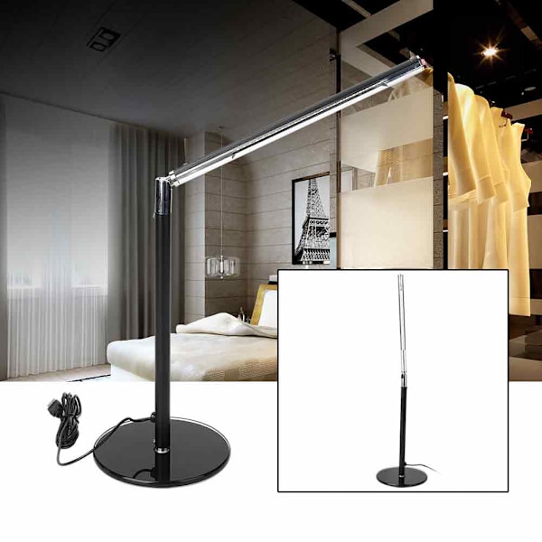 DC5V 4.5W USB-laddningsbar LED-bordslampa Fällbar skrivbordslampa för sovrumsläsning Svart