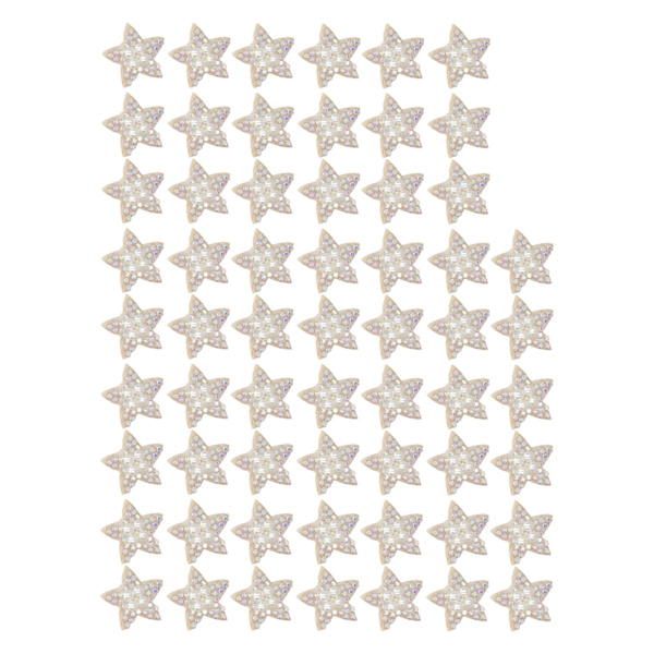 60 st Star Patches Shiny Faux Pearl Rhinestone Korrekt storlek Multi Purpose Sy On Patches för väskor Skor Kläder