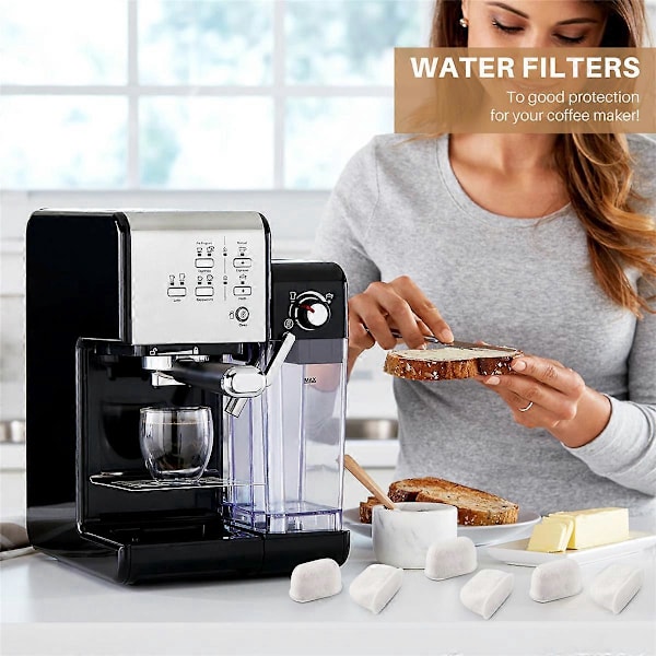6-pakning med BWF100-kompatible vannfiltre for espresso