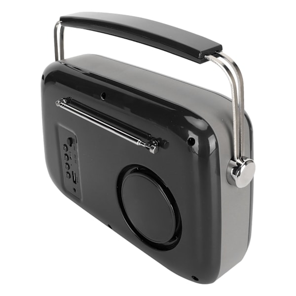 Retro Radio Bluetooth Kaiutin Kannettava Kädessä pidettävä HiFi Stereo Ääni Söpö vanhanaikainen radiokaiutin juhliin ulkona musta
