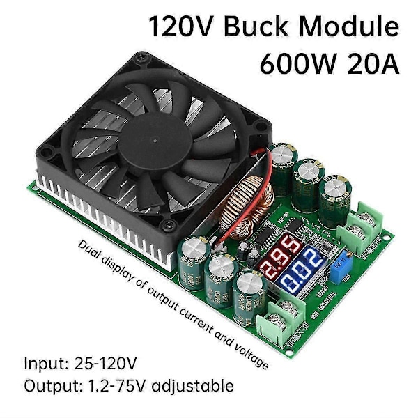 600W 30A DC-DC Buck Modul CV CC Justerbar Buck Converter 120V 100V 96V 84V Display Solar LED Driver Strömförsörjning