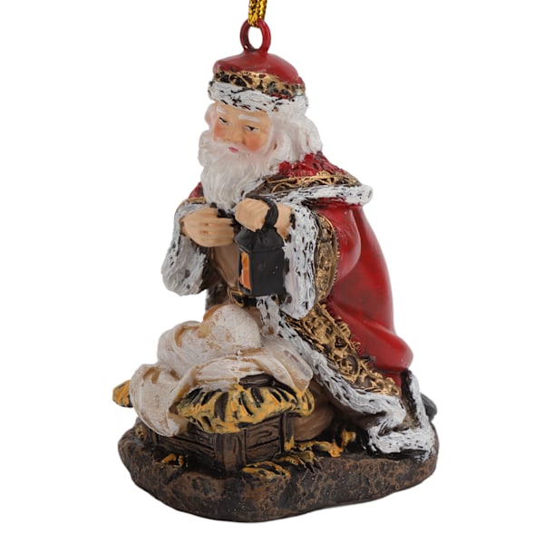 Jultomte Staty DIY Handgjord Handmålad Gammal Man Lykta Form Julgran Dekoration Hänge Prydnad