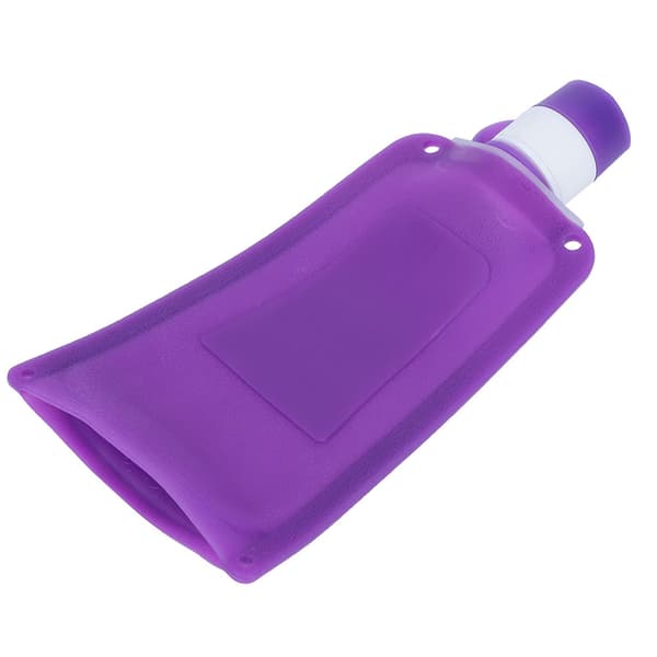 500 ml bärbara hopfällbara vattenflaskor hopfällbar silikonvattenpåse för utomhusresor camping cykling lila