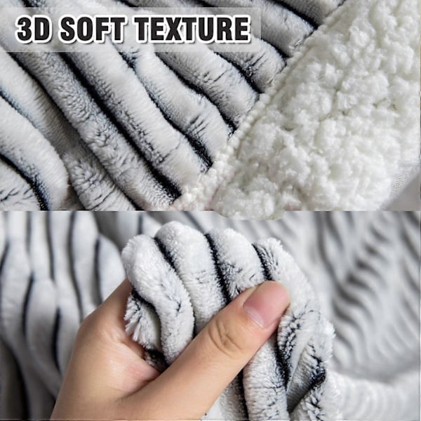 Sherpa Fleece Filt Dubbelsidig Sherpa Flanell Filt Mjuk Plysch