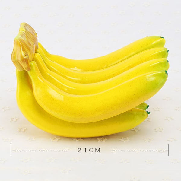 Artificiell Banana 7 Heads Banana Model High Simulation Fake Fruit Banana Model Photo Prop för Home Party