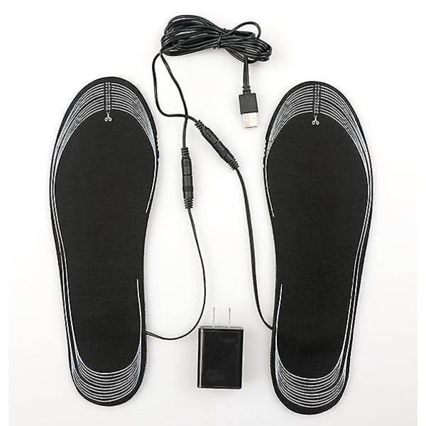 USB-oppladbar elektrisk varmesåle - varm og vaskbar for høst og vinter (svart, én størrelse)