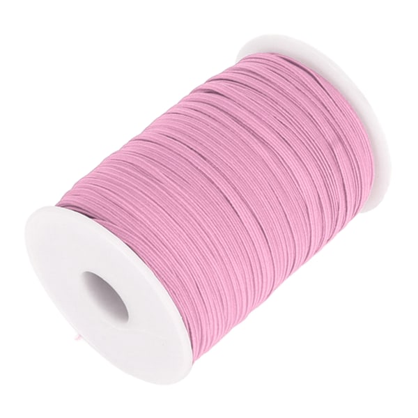 Elastisk ledning 50 Yards 0,1 tommer bred blød fleksibel nylon åndbar vaskbar armbåndssnor til håndværk DIY perler Pink