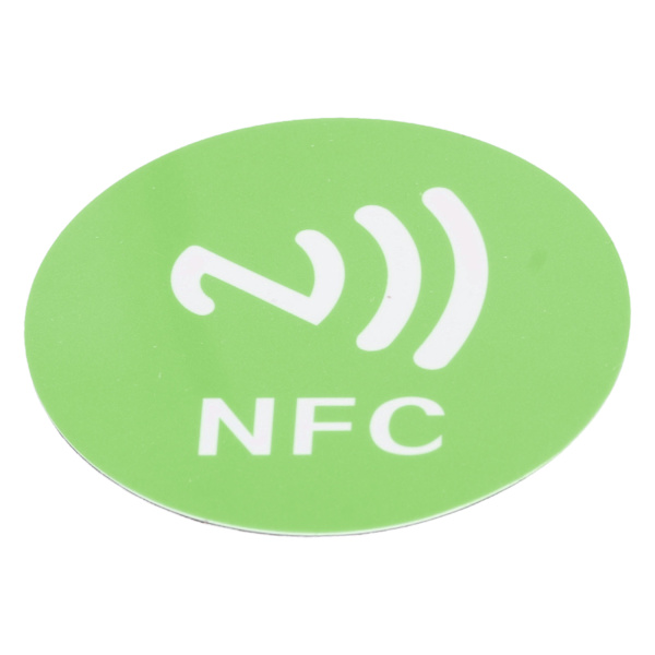 20 kpl NFC-tarrat PET 40mm Kevyt luettava kirjoitettava NFC-tunnisteet Puhelin Takaisin Tarrat Vihreä