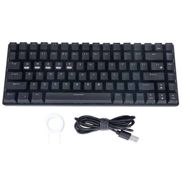 Gaming tastatur bærbar 84 taster TYPEC Keypads med baggrundsbelysningseffekter til pc-gamere bærbar computer arbejde