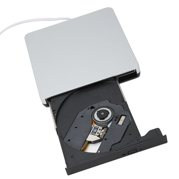DVD-enhet USB3.0 extern DVD-spelare kompatibel med bärbar dator stationär PC för Win XP/2003/8/10/7Silver