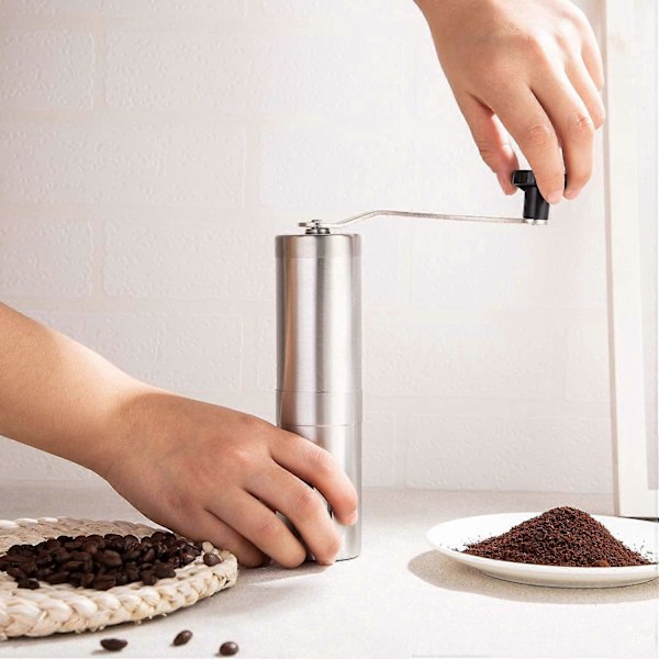 2025 Ny Manuel Kaffebønnekværn Rustfrit Stål Håndkaffekværn Keramisk Burr til Aeropress, Drypkaffe