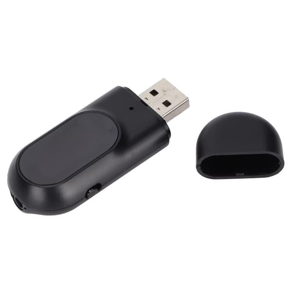 Trådløs Bluetooth-lydadapter Dobbeltsignal Bluetooth 5.0 lydmottakeradapter med LCD-skjerm for bil