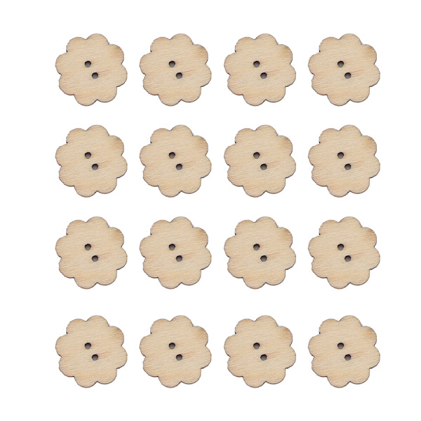 100 stk 20 mm retro stil vakkert mønster blomsterformet treknapp for DIY Craft