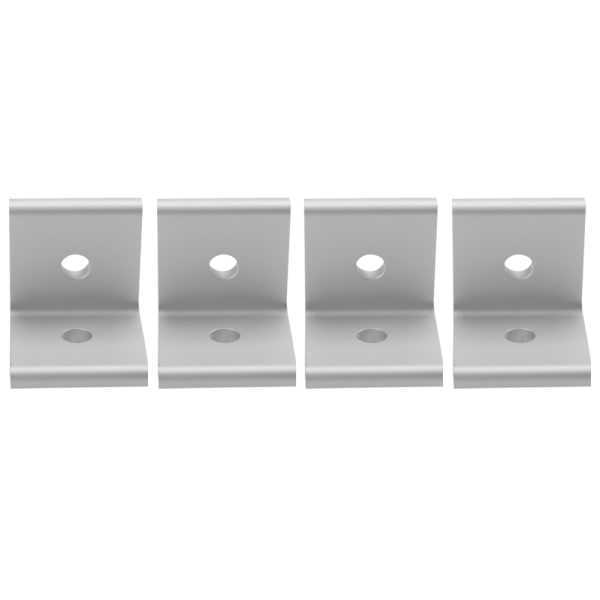 4 stk Konnektor Hjørne Vinkel Beslag Forbindelse Led Aluminium Profil (Hvid 4545)