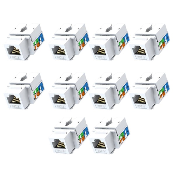 10 st Cat6-uttag, Ethernet Punch Down-kontakt, kompatibel Cat5/5e/6