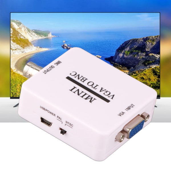 Mini HD VGA till BNC 1920 X 1080 USB Video Converter för HDTV-skärmar TV-apparater Datorer