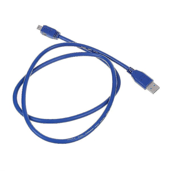 Blå Superspeed USB 3.0 Type A Hann til Mini B 10 Pin Hann Adapterkabel Ledning-B2