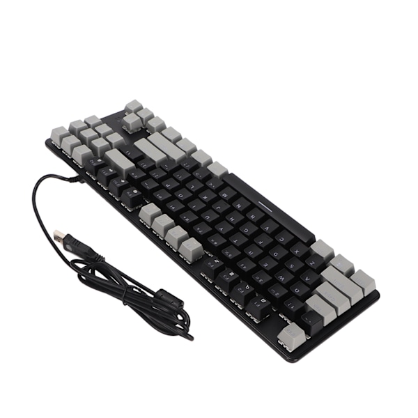 87-tasters mekanisk tastatur RGB-bakgrunnsbelysning blå bryter rask respons USB svart grå datamaskintastatur for hjemmekontor