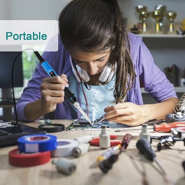 Visible Electric Soldering Iron 100W Soldering Kit Adjustable Temperature 180℃~500℃ with ON/OFF Switch