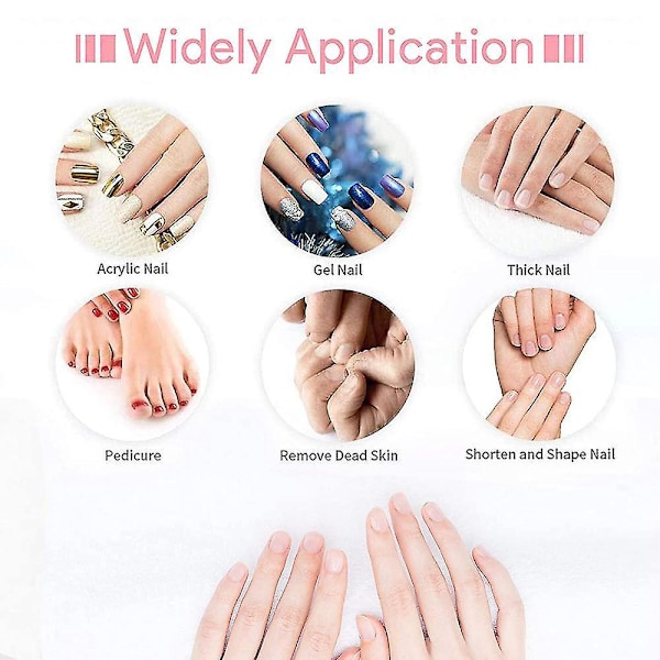 7 st Keramiska Nagelborr Set - Karbid Nagelborr Roterande Fräsar För Elektrisk Manikyr Pedikyr Nagelfil Maskin