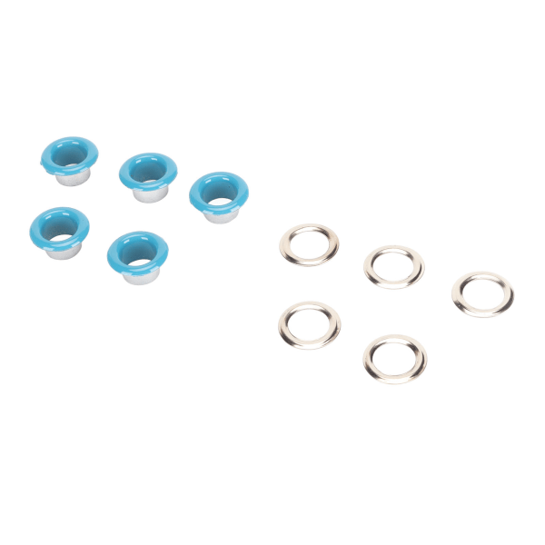 500 set Grommet Kit 8 mm Rund Ljus Koppar Utsökt Blå Multi Purpose Eyelet Kit för reparation Dekoration Produktion Sky Blue