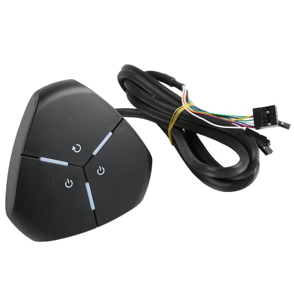 PC Strømknap Dobbelt Strømafbryder Robust Meget Holdbar ABS Desktop Computer Switch til Desktop Computer