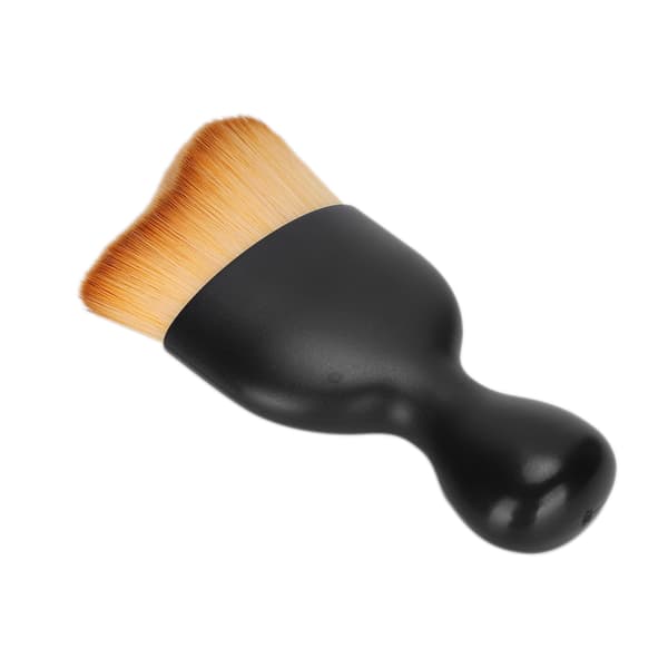 Foundation Makeup Brush Curving Wine Glass Shape Base Makeup Brush for Liquid FoundationBrown