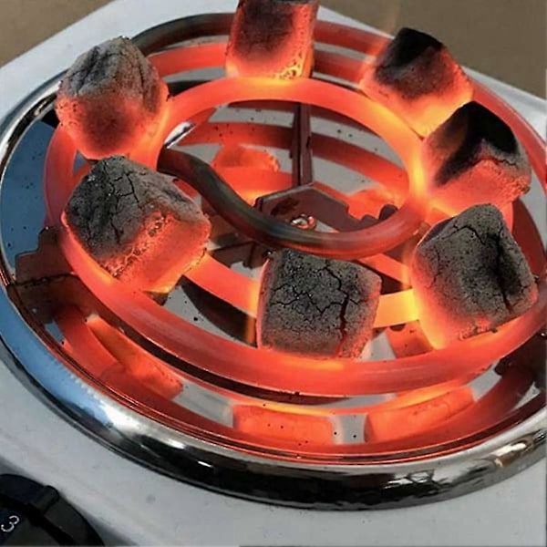 Elektrisk Enkel Kokeplate, Kompakt og Bærbar, Justerbar Temperatur Kokeplate, 1500W, Svart & Stål