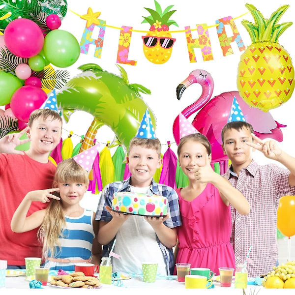 Hawaiiansk Tropisk Festdekoration, Hawaiiansk Tropisk Luau Födelsedagsdekoration