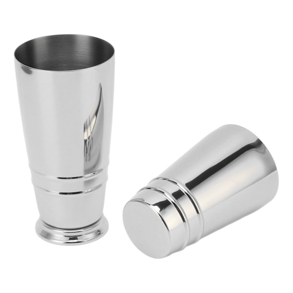 Cocktail Shaker 304 Rustfrit Stål Glansfuld med Bund Opvaskemaskine Sikker Boston Shaker til Hjemmebar Sølv