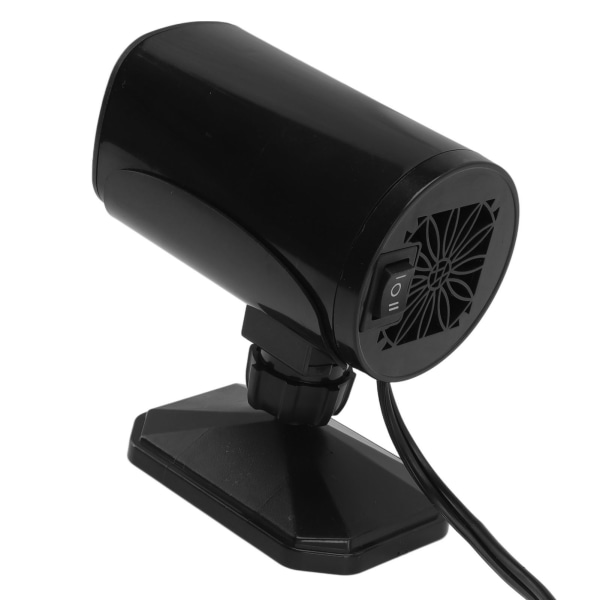 150W Bilvarmer 2 Tilstande Opvarmning Køling 360 Graders Rotation Bærbar Bil Defroster Defogger 12V Sort