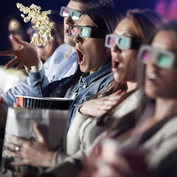 Røde Blå 3D Briller til Film, Spil og Billeder Kompatibel med Computer Skærme, TV