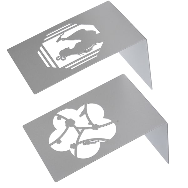 Metal Bogstøtte AntiSlip Antik Stil Desktop Bogreol Bogdeler Håndværksartikler (Blomster blomstrer Send Kærlighedsangst)