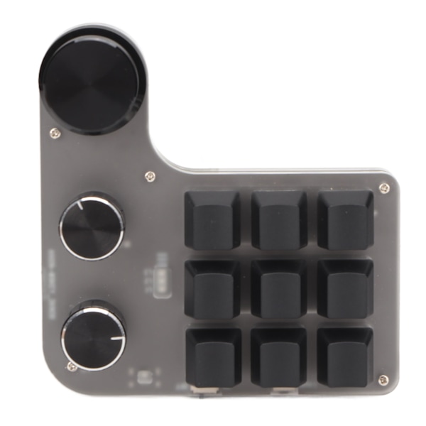 Mini tilpasset tastatur 9 taster 3 knapper programmerbar RGB bakgrunnsbelyst programmering makro tastatur for dataspill programvare svart
