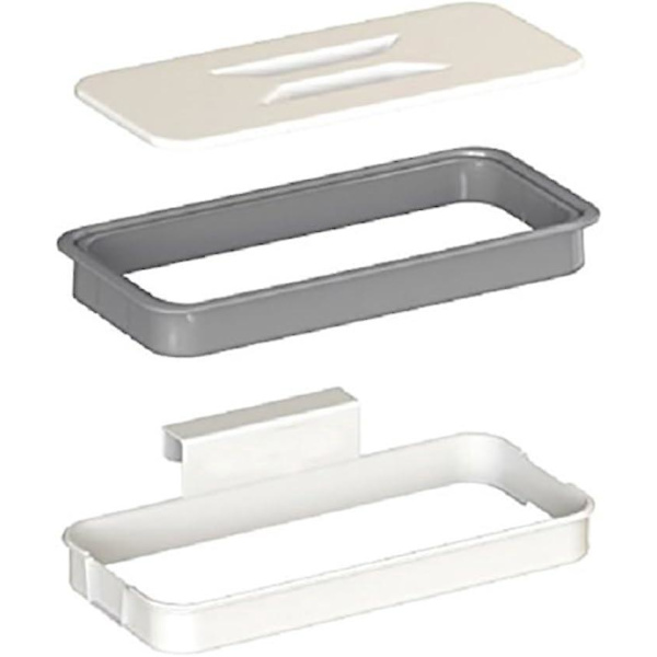 Bärbar hängande skåpdörr papperskorg med lock - set om 2