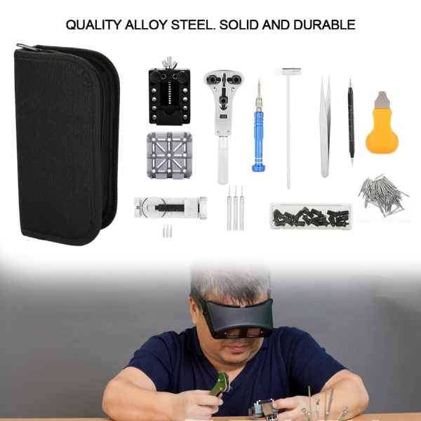 Watch Reparationsverktygssats Professionell case Öppnare Link Remover Spring Bar Pin Set