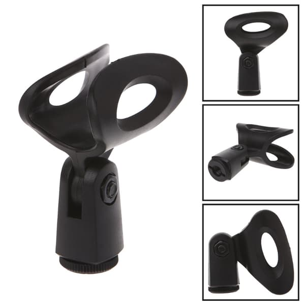 2 STK Plast Universal Mikrofon Clip Holder Fleksibel Klemme til Mikrofon
