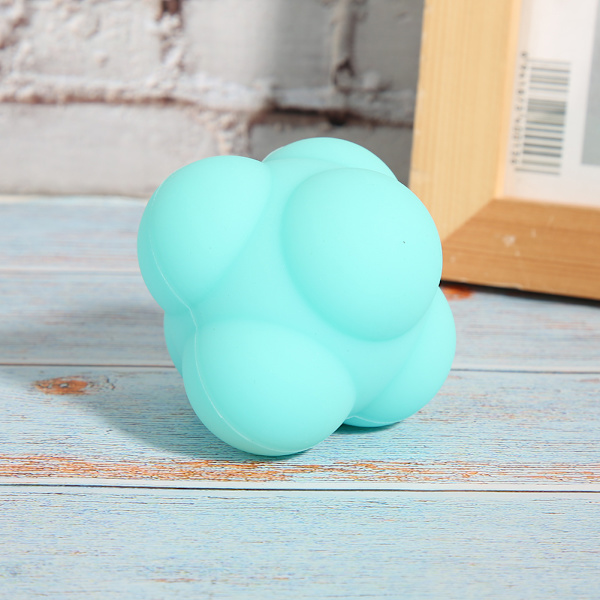 6 st Hex Response Silikonboll Snabb Agil Träning Utrustning Känslig Fascia Boll Blå