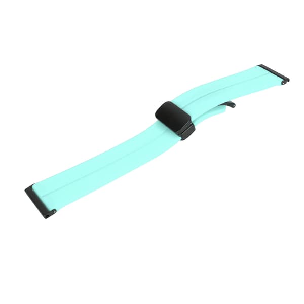Silikonband Quick Release Sportklockarmband med 24 mm magnetiskt fällbart spänne, passar för Suunto 7 9 D5i Mintgrön