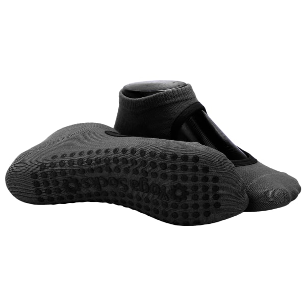 1 par/ set Andas Pilatesstrumpor för kvinnor Antislip Rygglösa Yogastrumpor för Fitness SportsBlack