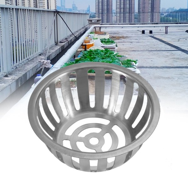 2kpl ruostumattomasta teräksestä valmistettu pyöreä muotoinen tukkeutumaton kattotyhjennyslattian viemäri puutarhaparvekkeelle (125mm)