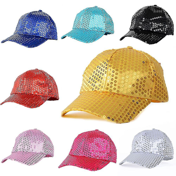 Glitter Sequins Pink Baseball Cap til Kvinder og Mænd
